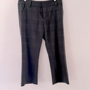Alice + Olivia Y2K Pants Going Out Crops Low Rise Black Metallic Plaid Size 6